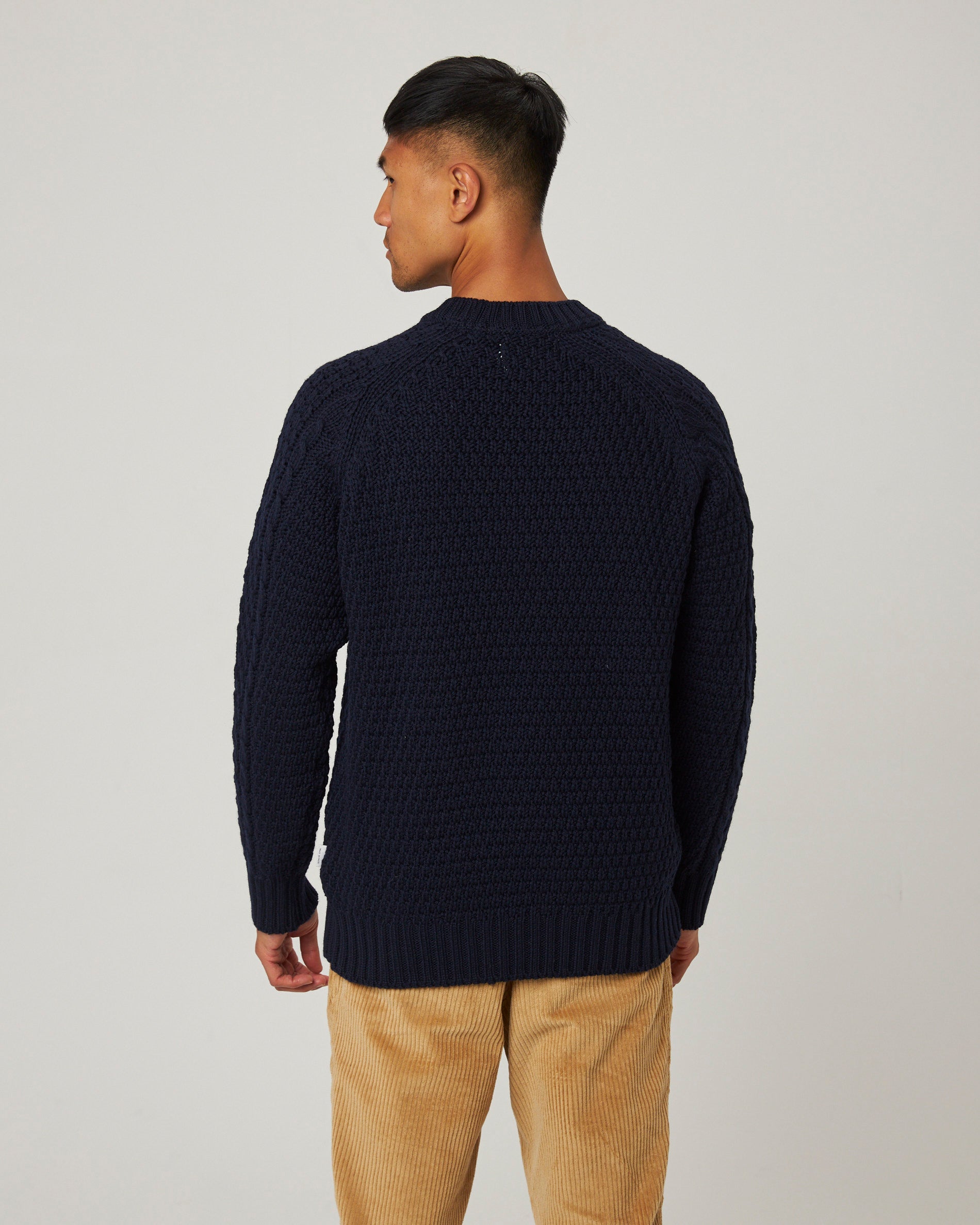 Image of model wearing Winston Crew Jumper. 
