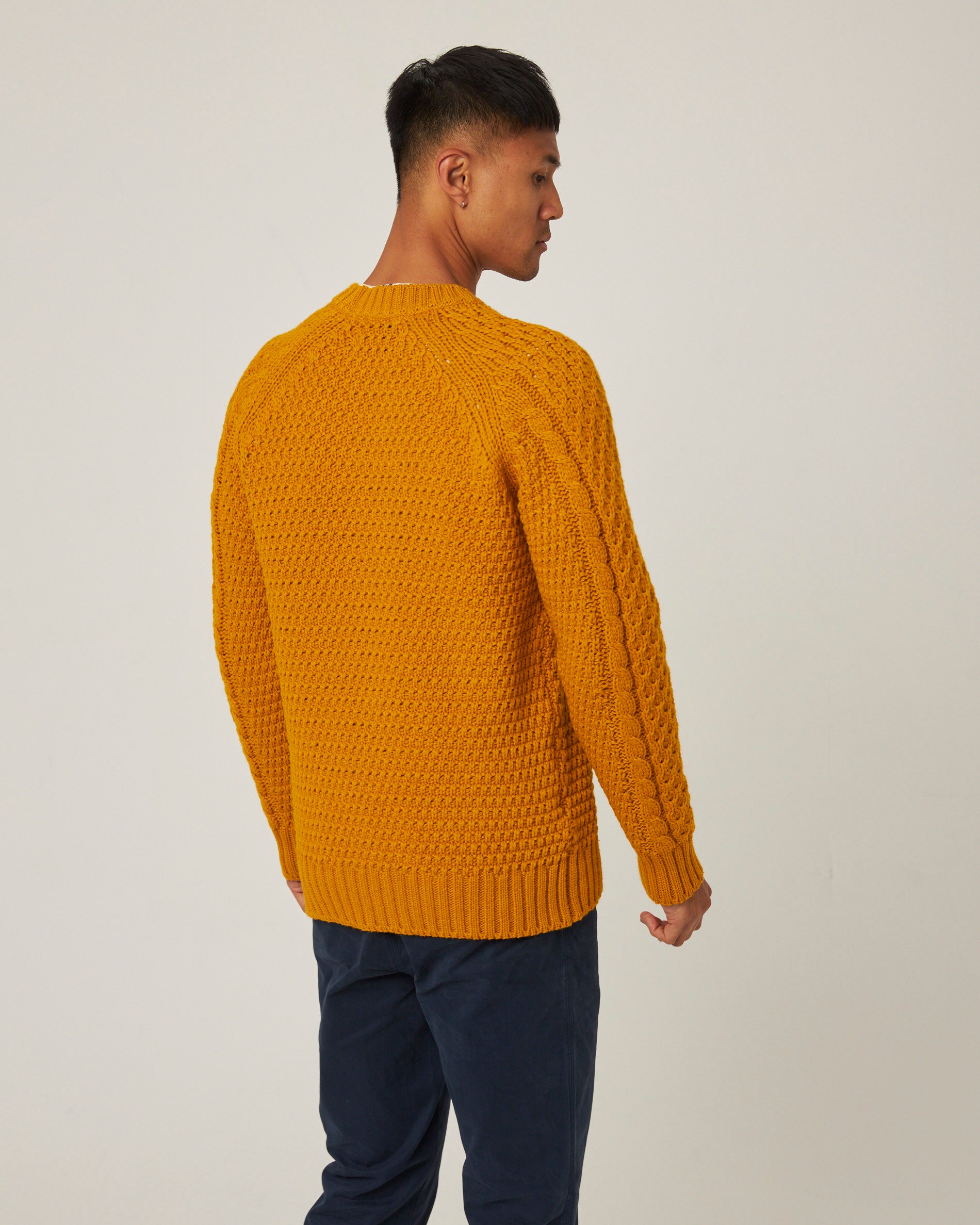 Image of model wearing Winston Crew Jumper. 