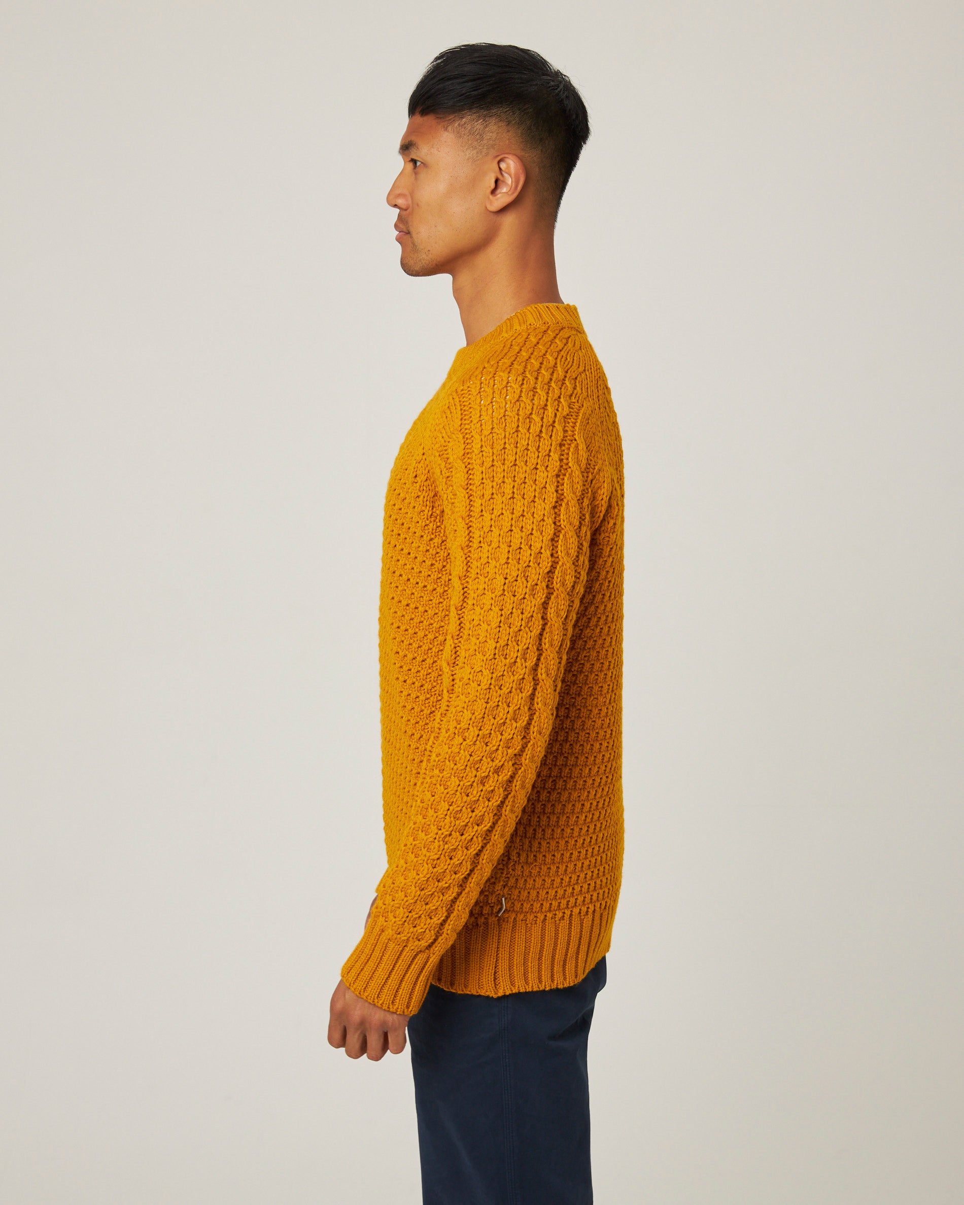 Image of model wearing Winston Crew Jumper. 