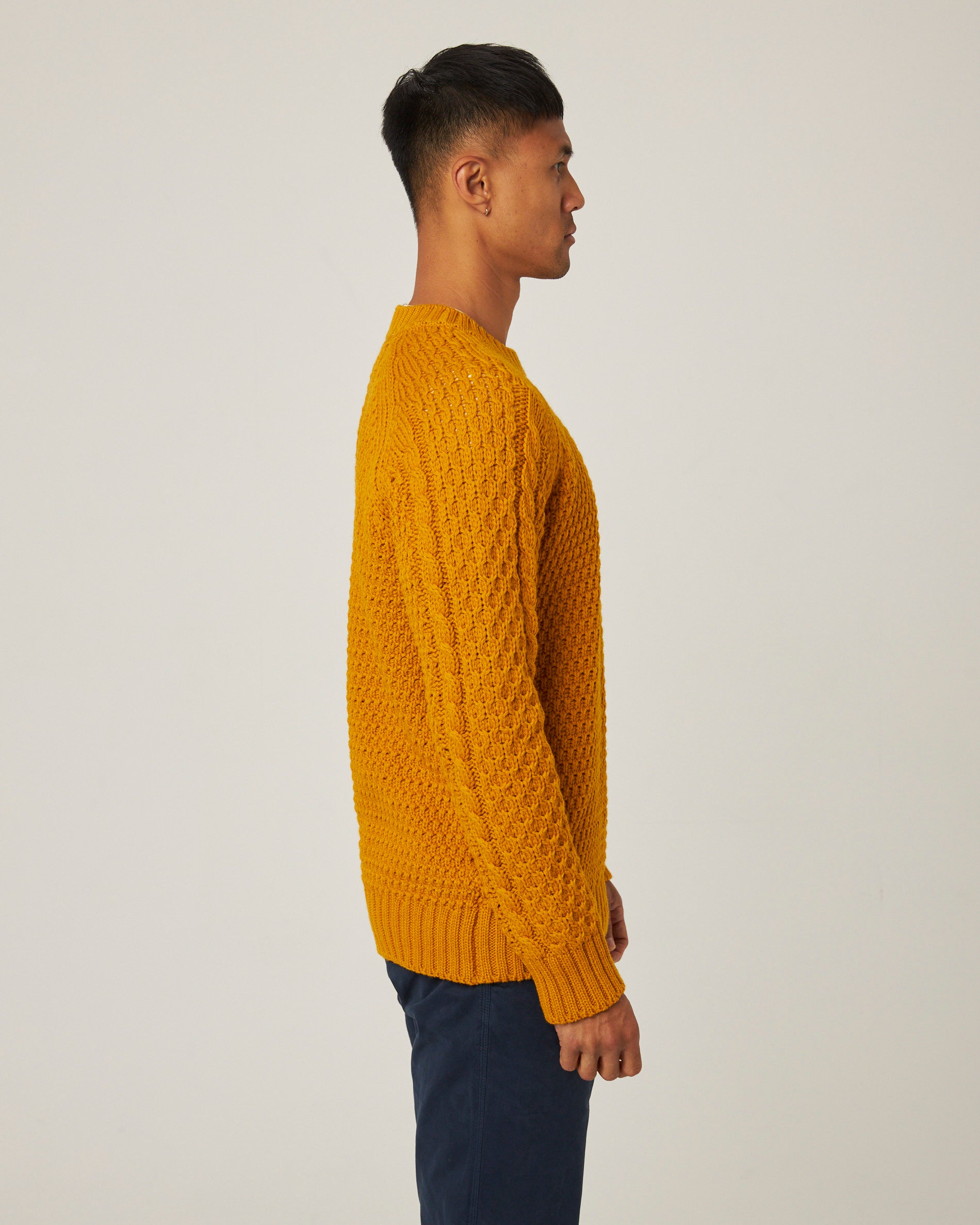 Image of model wearing Winston Crew Jumper. 