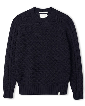 Image of model wearing Winston Crew Jumper. 