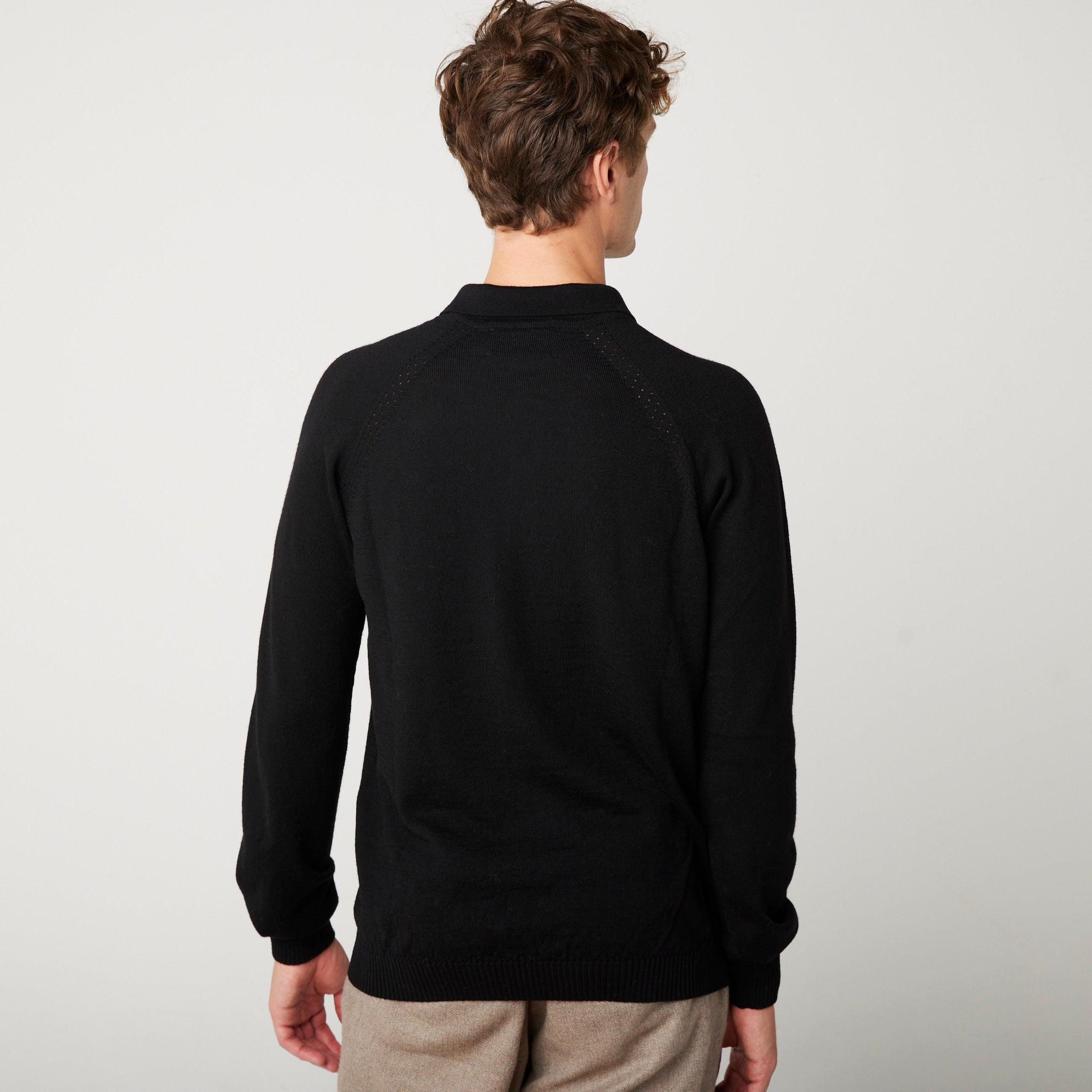 Image of model wearing Beauford Polo Shirt. Model is 6ft1in, chest size 38in and wearing size Medium