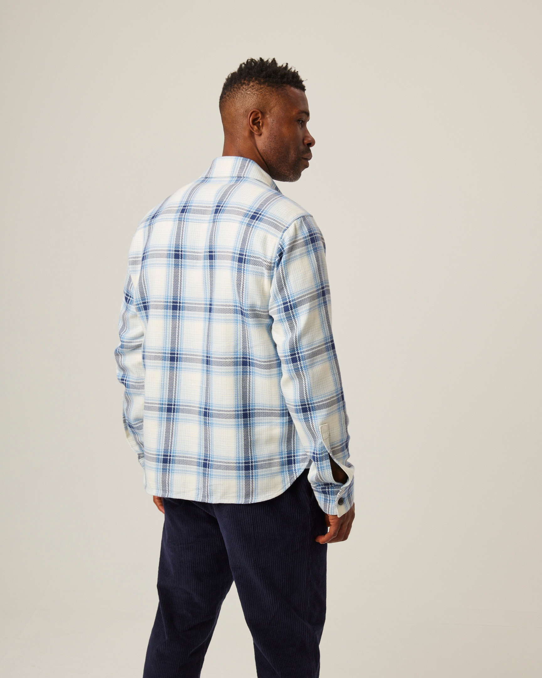Image of model wearing Blunt Overshirt. 
