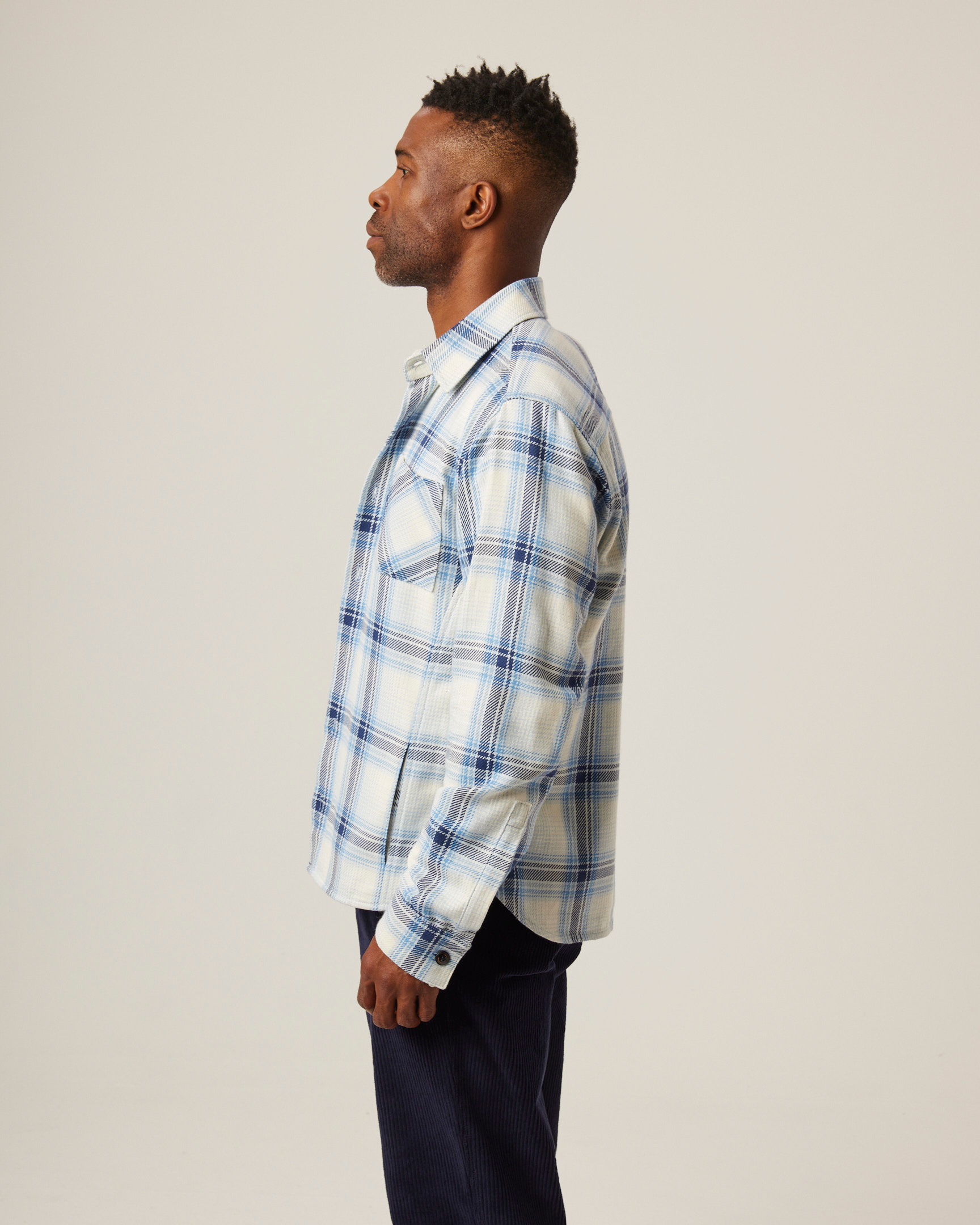 Image of model wearing Blunt Overshirt. 