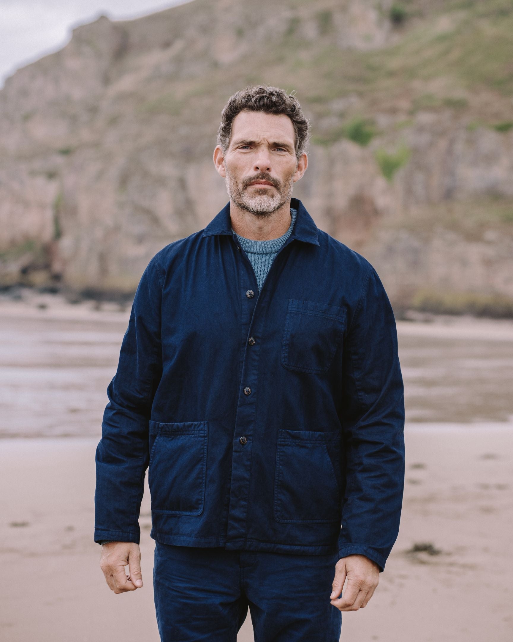 Image of model wearing Ashton Chore Jacket. 