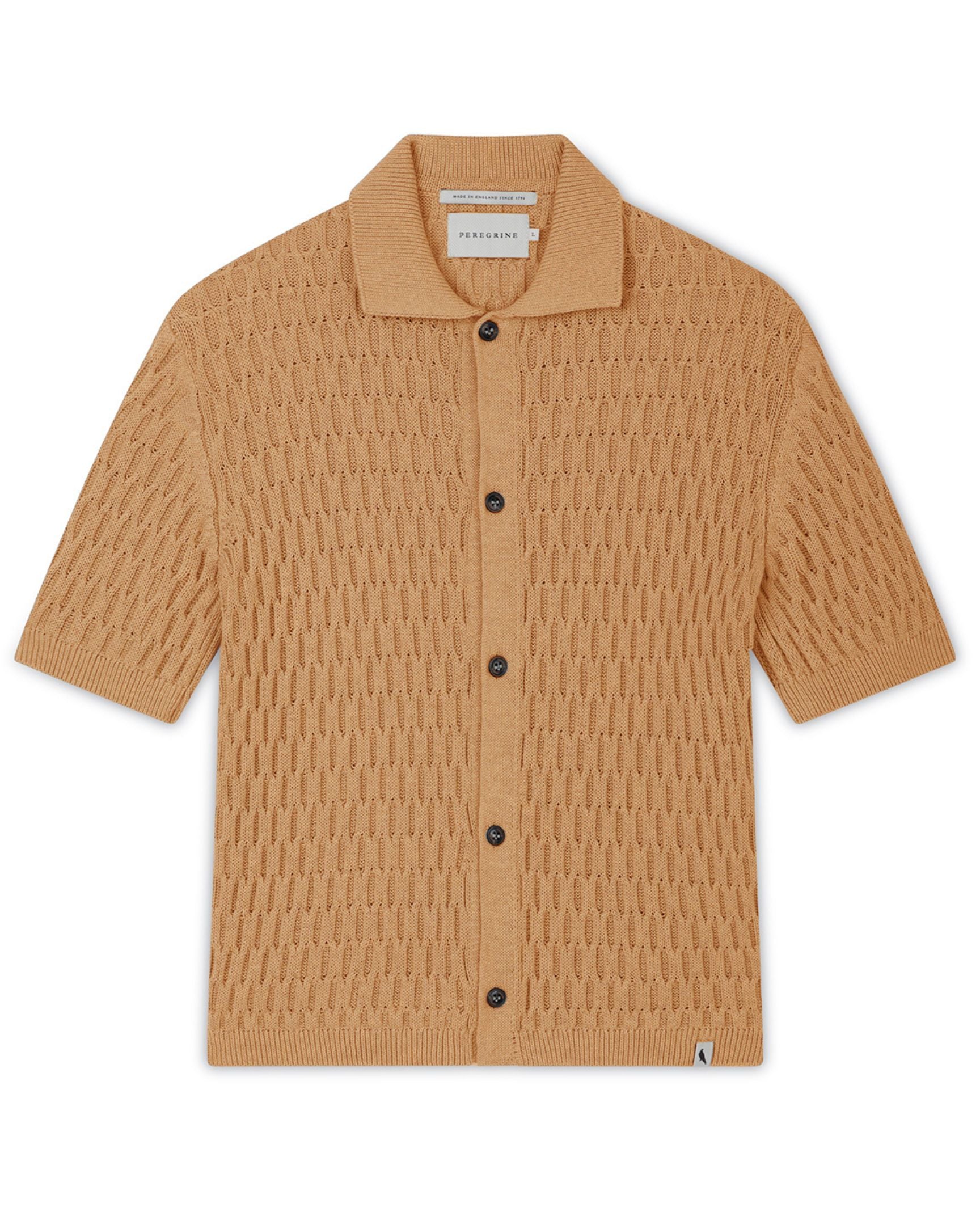 Image of model wearing Cove Knitted Shirt . 