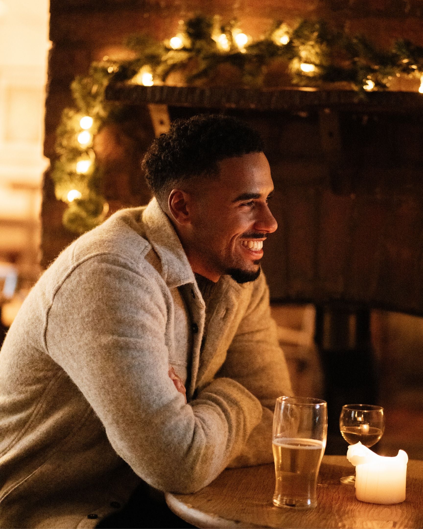 Image of model wearing Dexter Overshirt. 