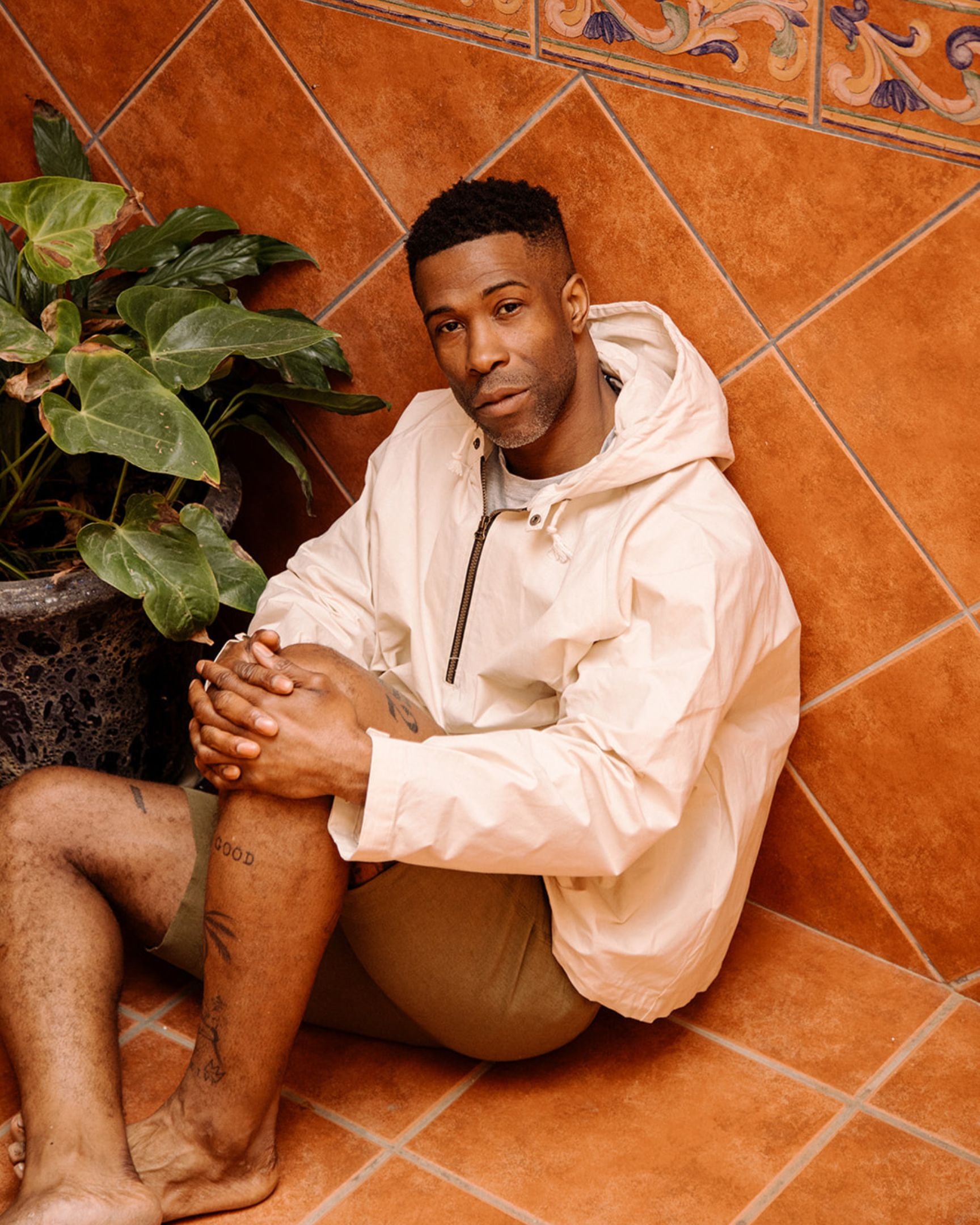 Image of model wearing Holkham Cagoule . 