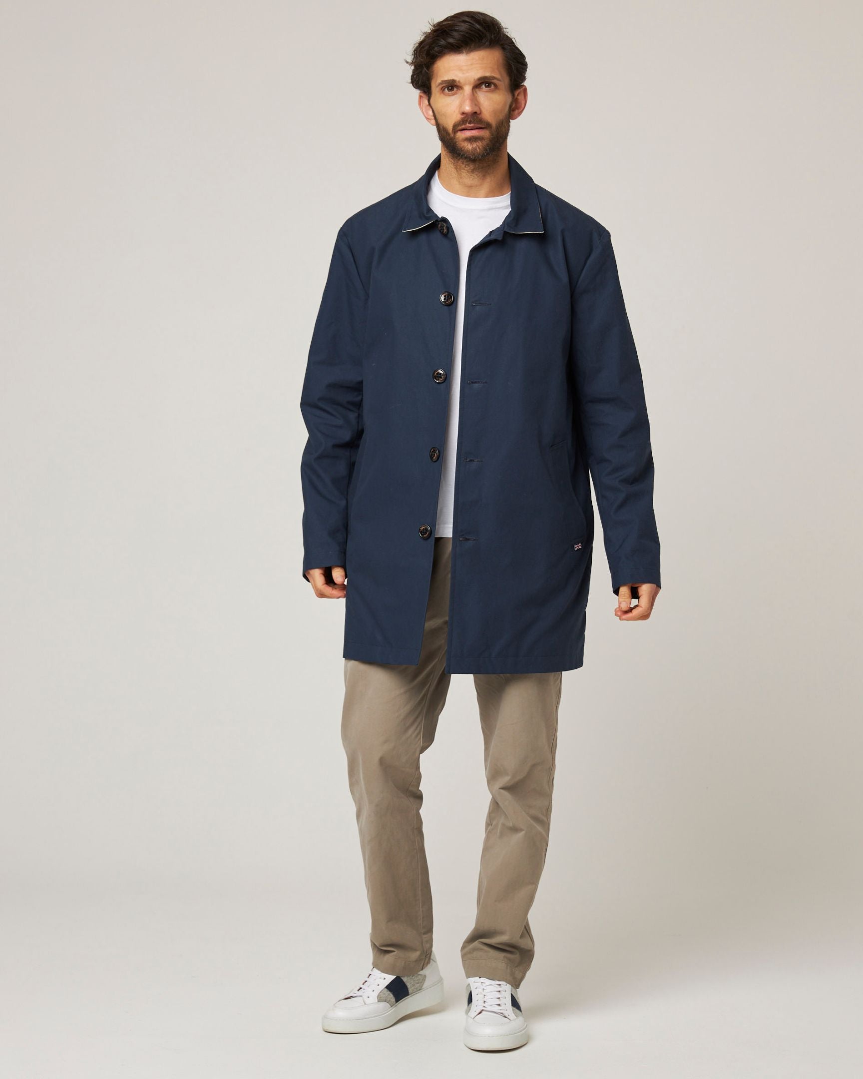 Image of model wearing Holkham Trench Coat . 