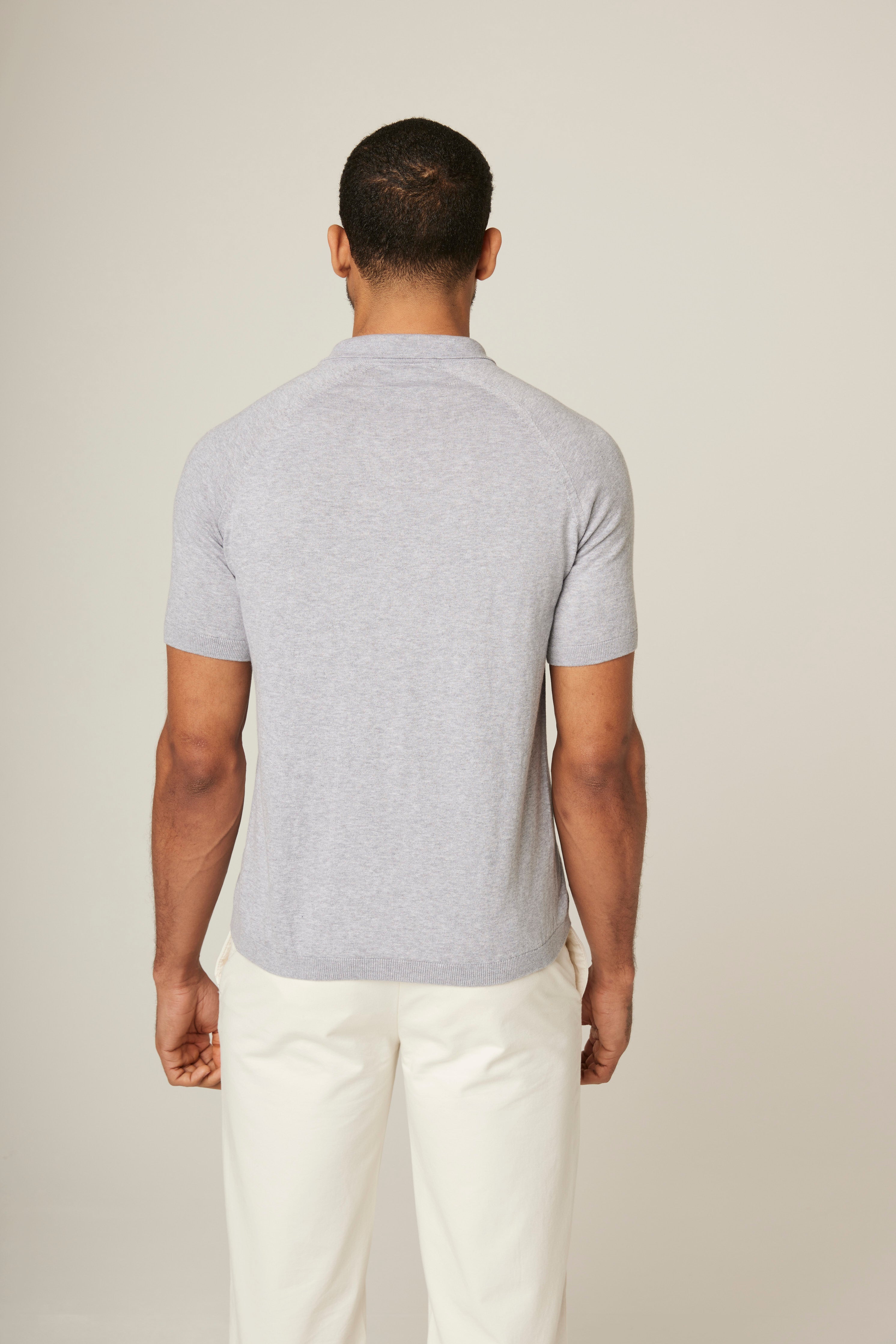 Image of model wearing Jones Polo Shirt . 