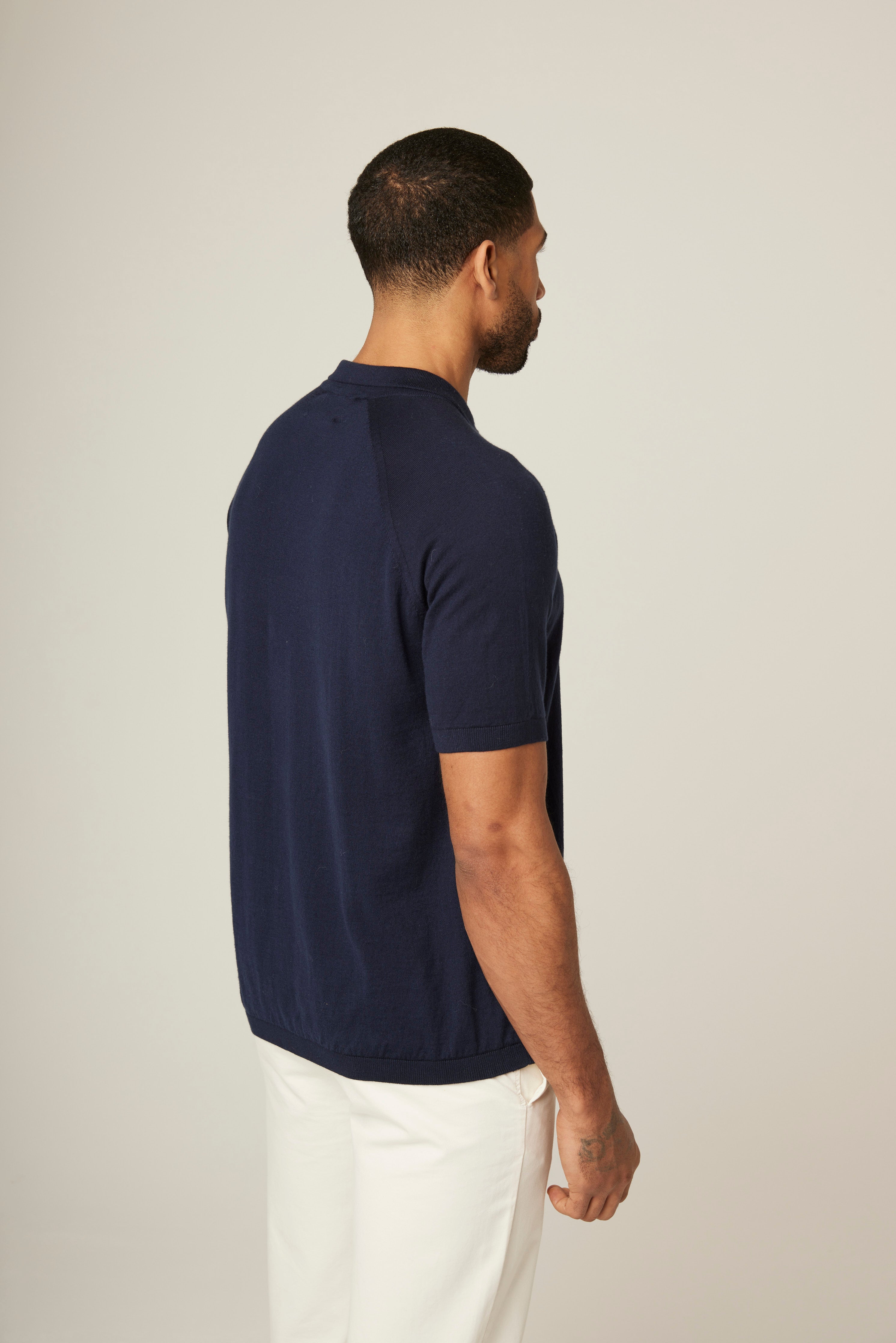 Image of model wearing Jones Polo Shirt . 