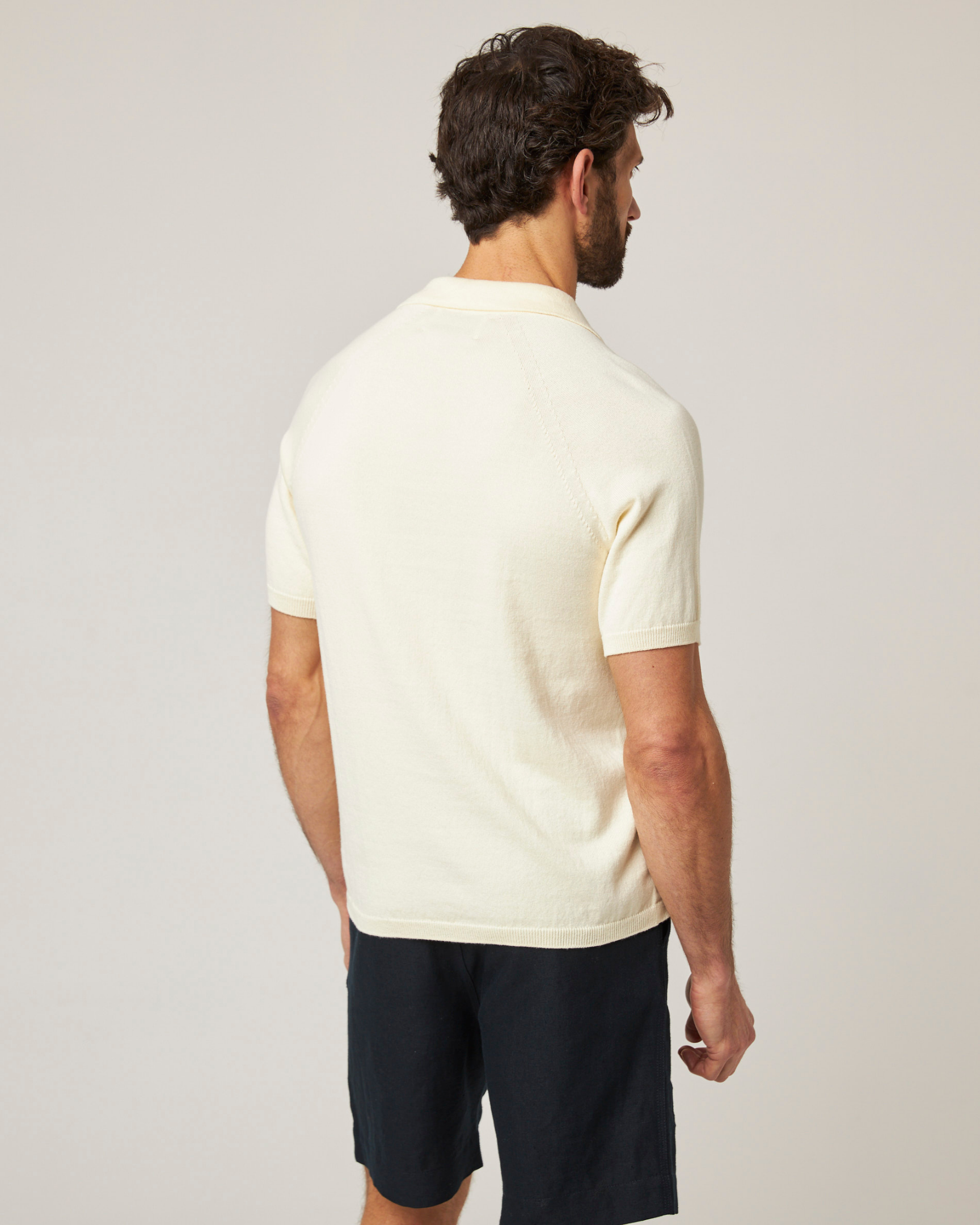 Image of model wearing Jones Polo Shirt 2.0. 