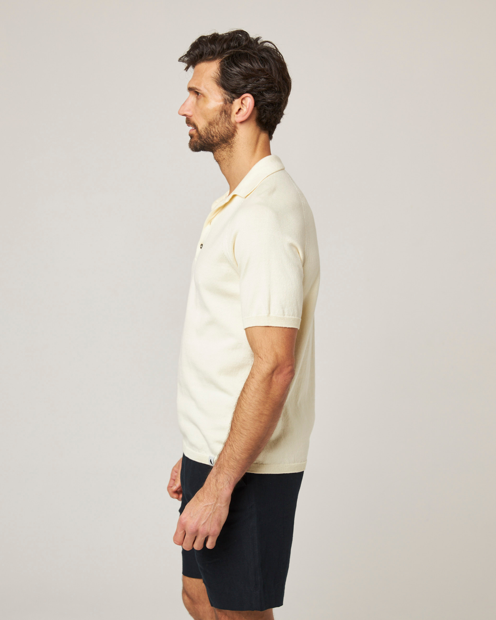 Image of model wearing Jones Polo Shirt 2.0. 