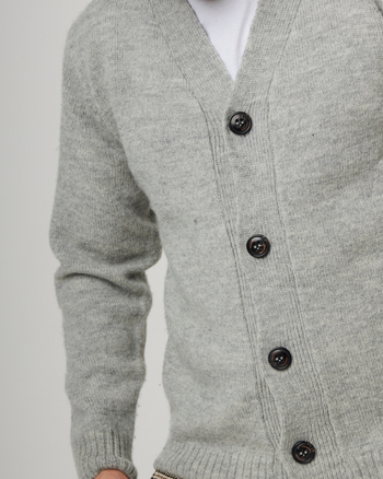 Image of model wearing Makers Cardigan. 