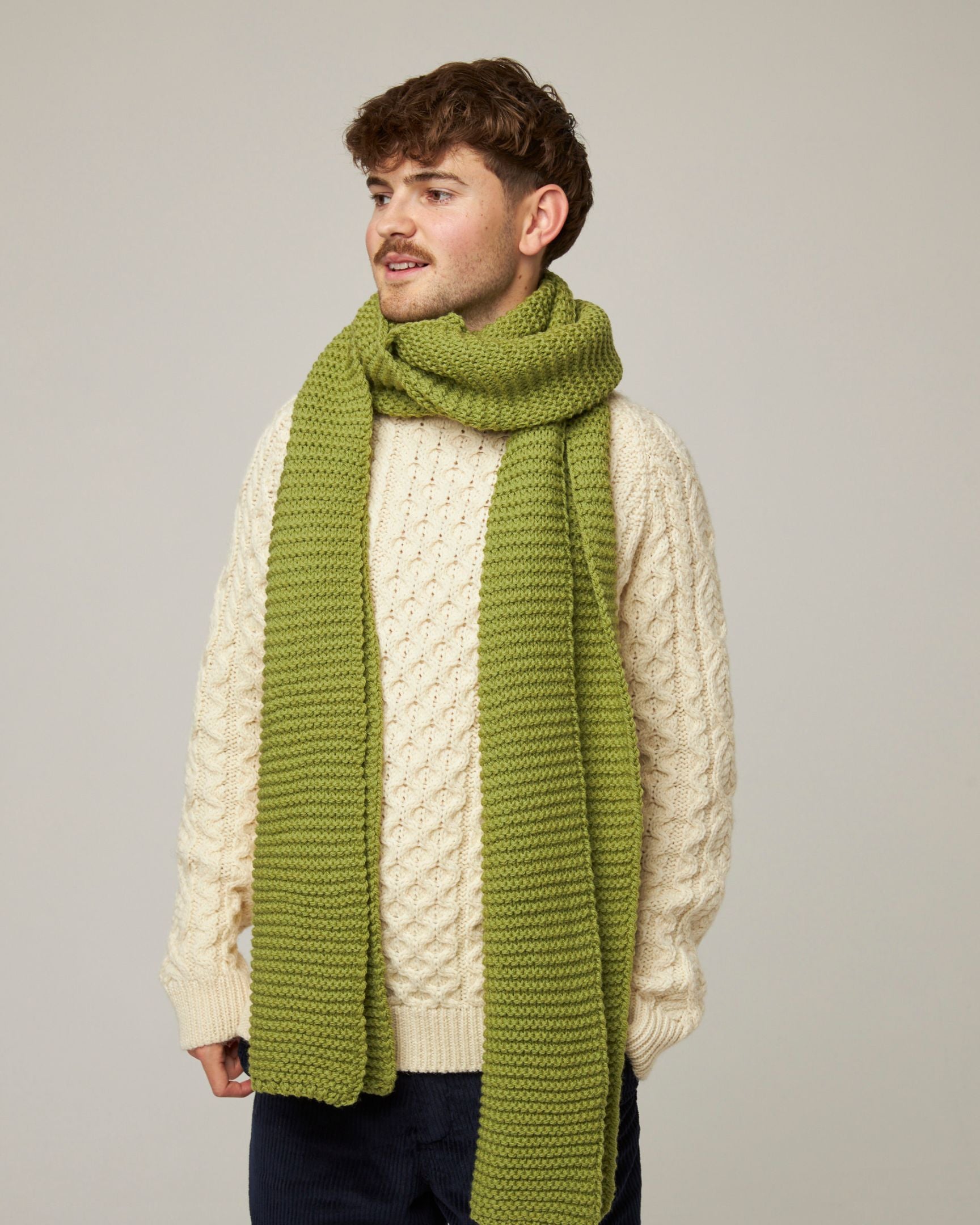 Image of model wearing Oversized Scarf. One Size