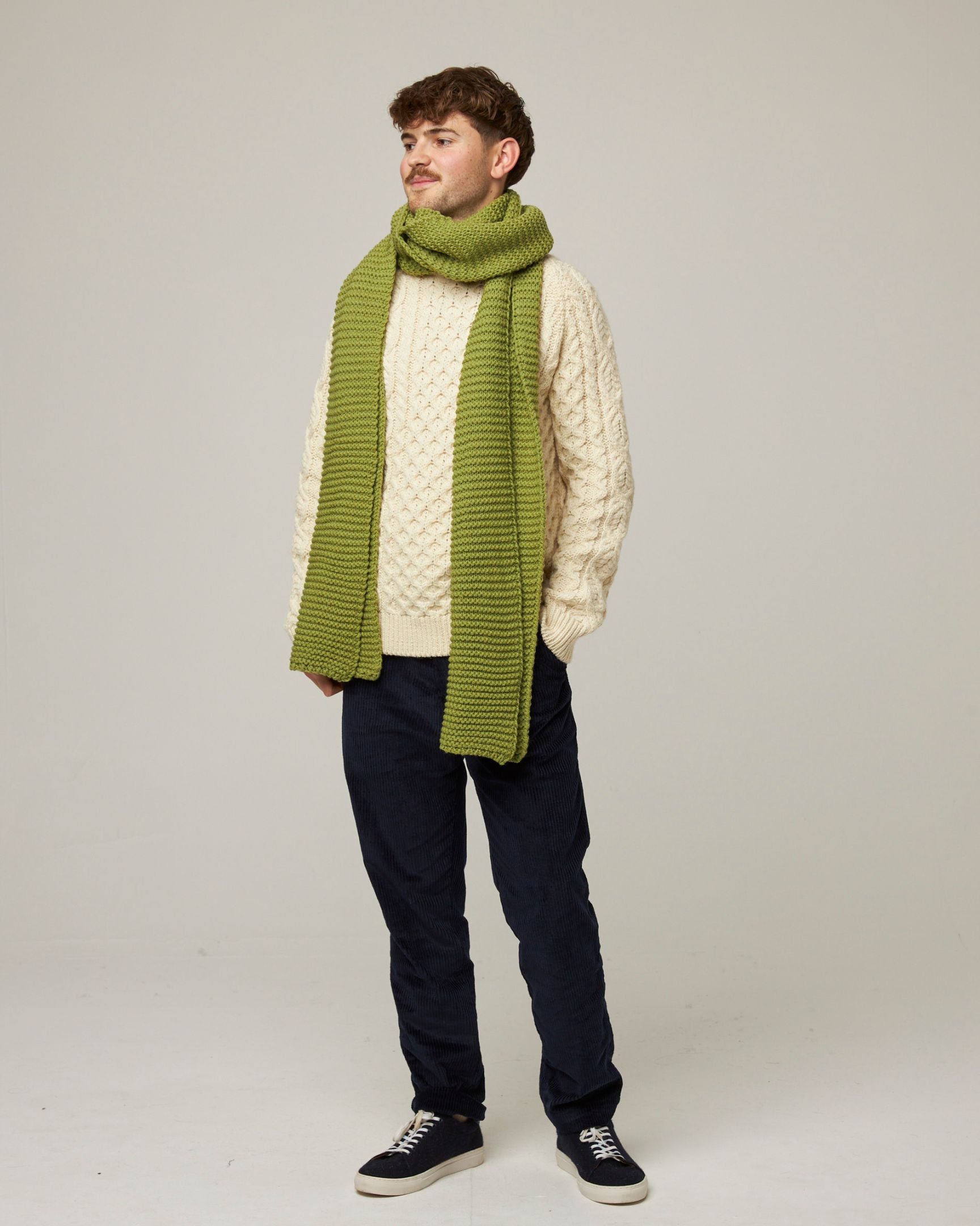 Image of model wearing Oversized Scarf. One Size