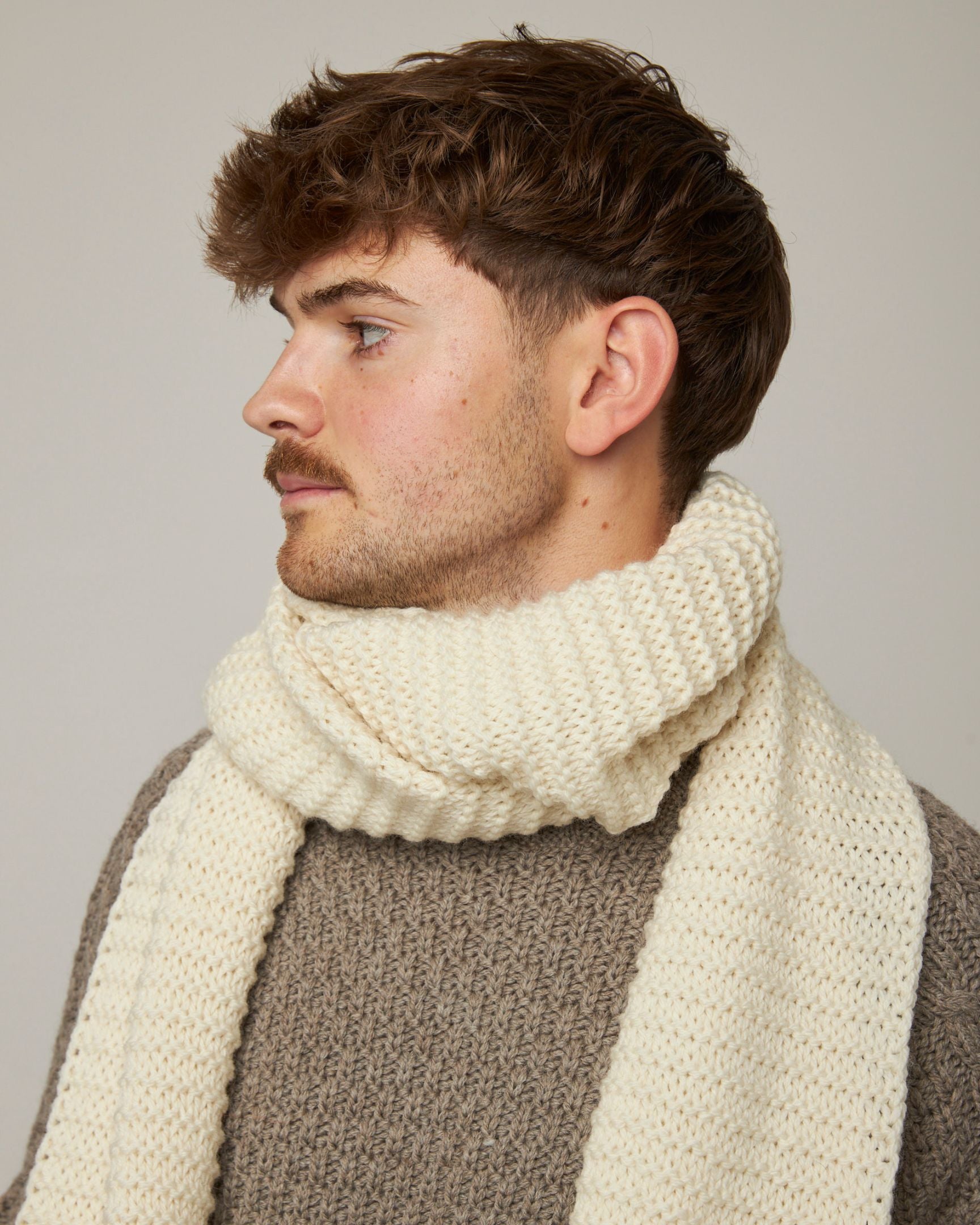 Image of model wearing Oversized Scarf. One Size