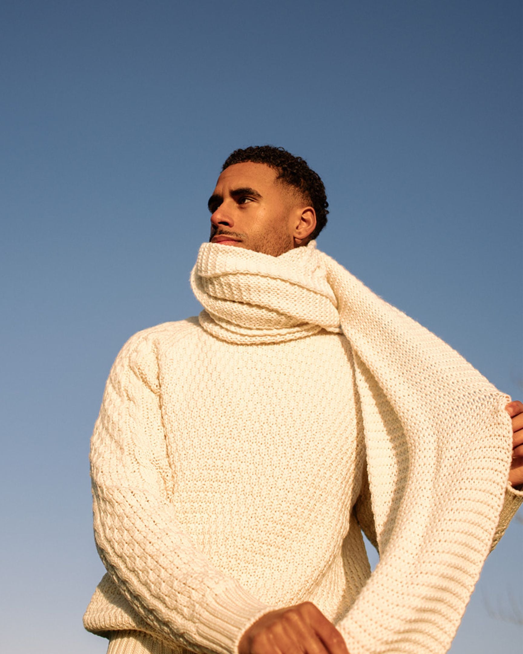 Image of model wearing Oversized Scarf. One Size
