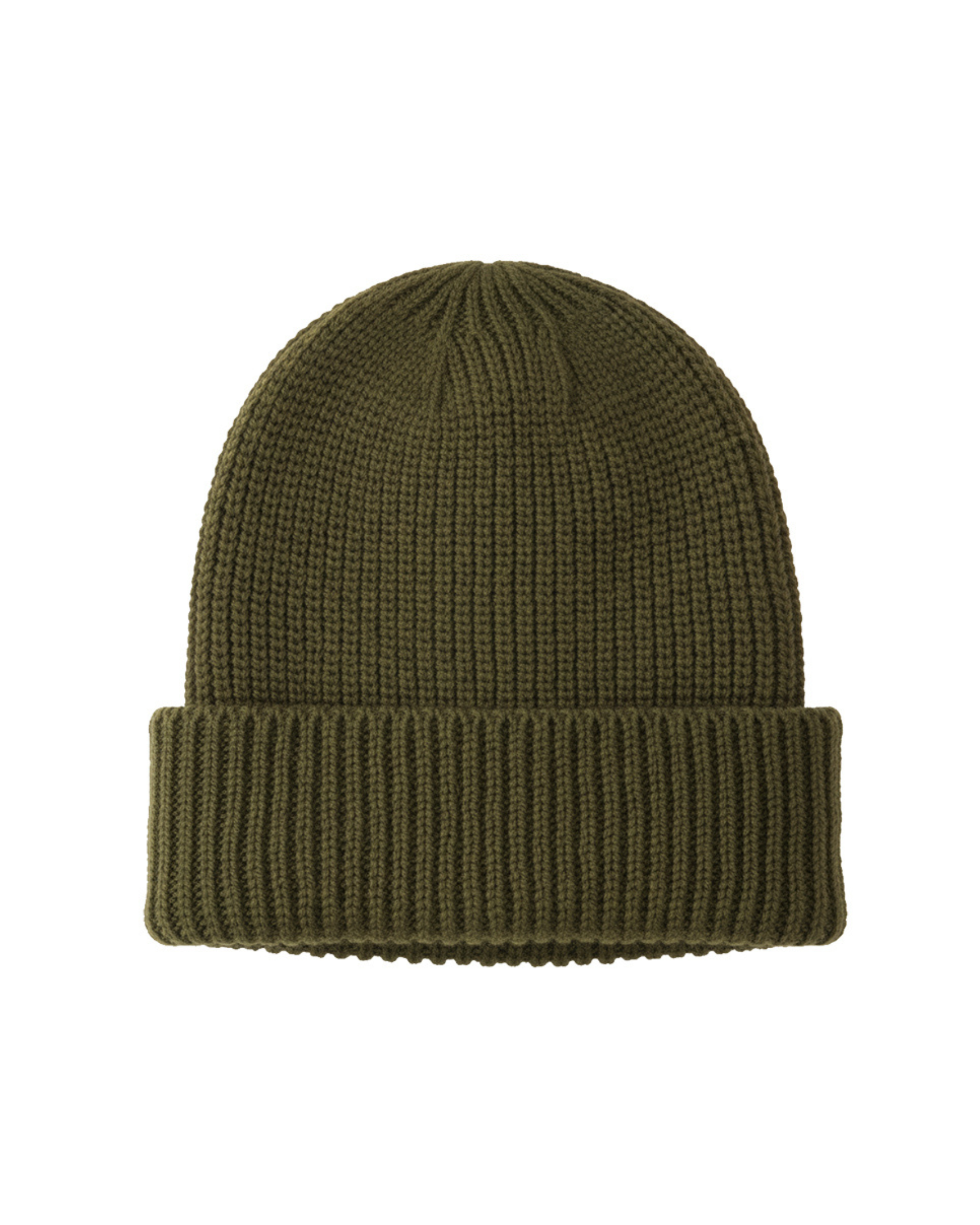 Image of model wearing Porter Ribbed Beanie. One Size 