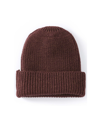 Image of model wearing Porter Ribbed Beanie. One Size 