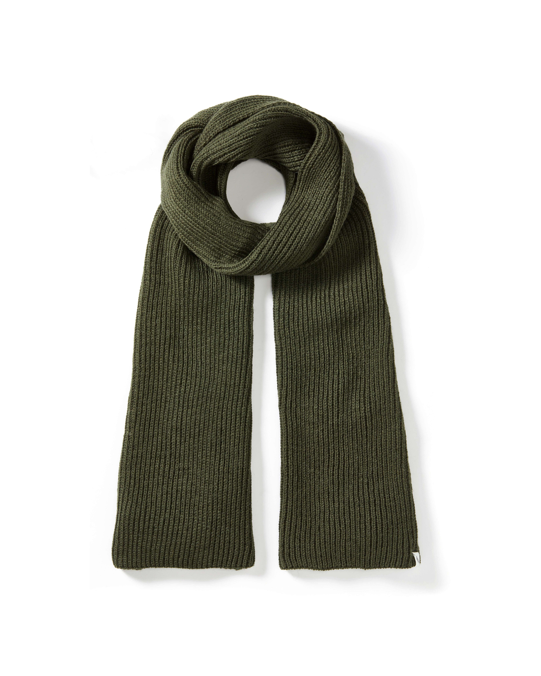 Image of model wearing Porter Ribbed Scarf. One Size 