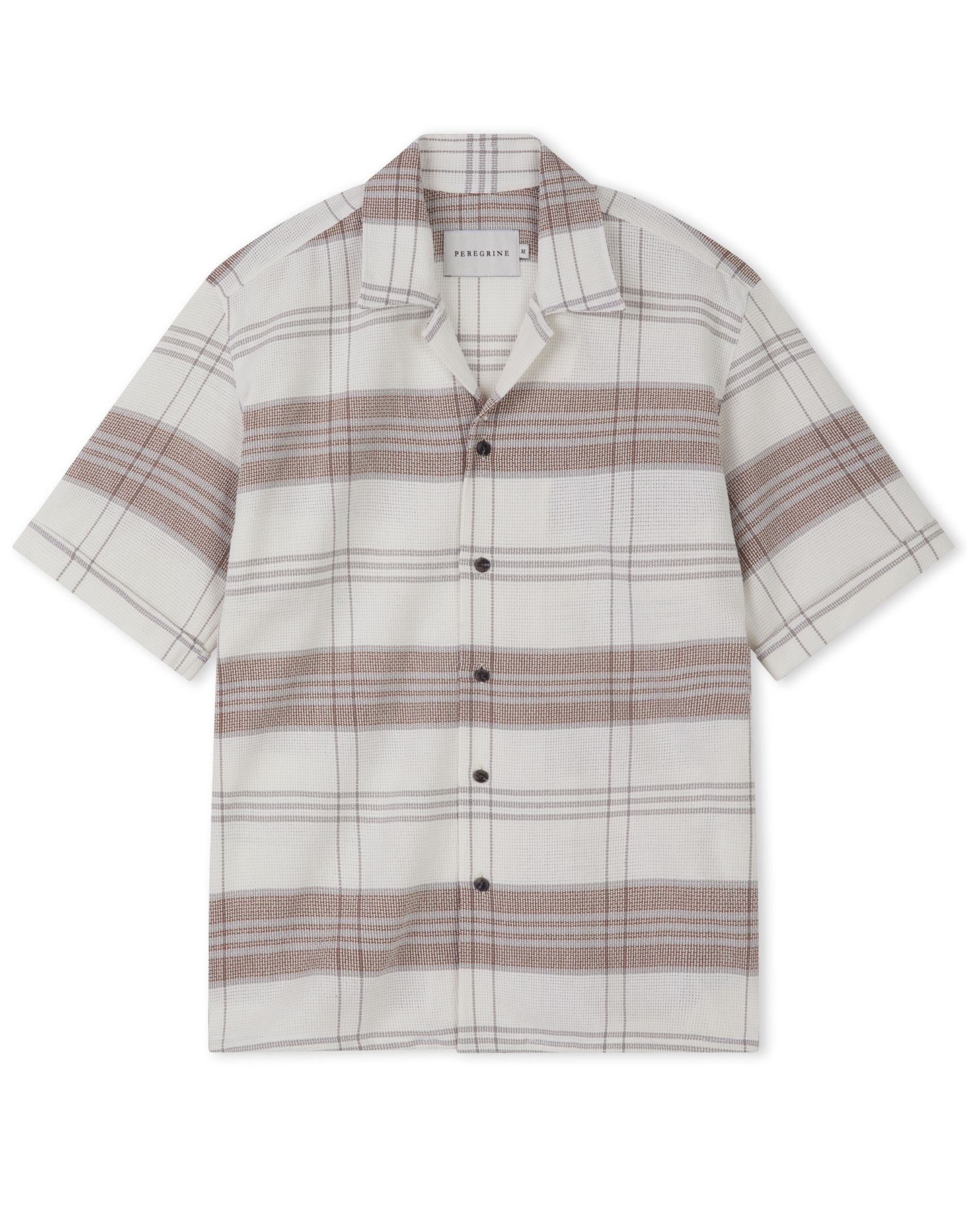 Image of model wearing Quay Cuban Collar Shirt . 