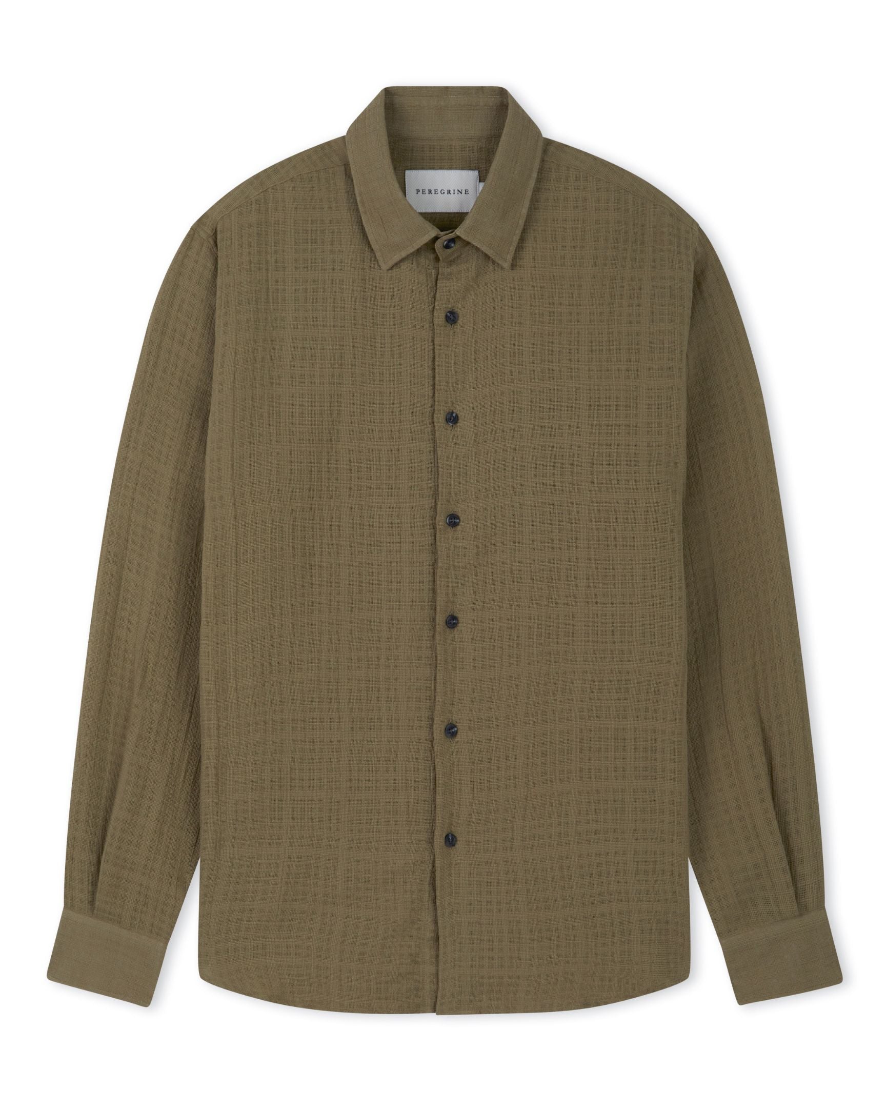 Image of model wearing Resort Shirt. 