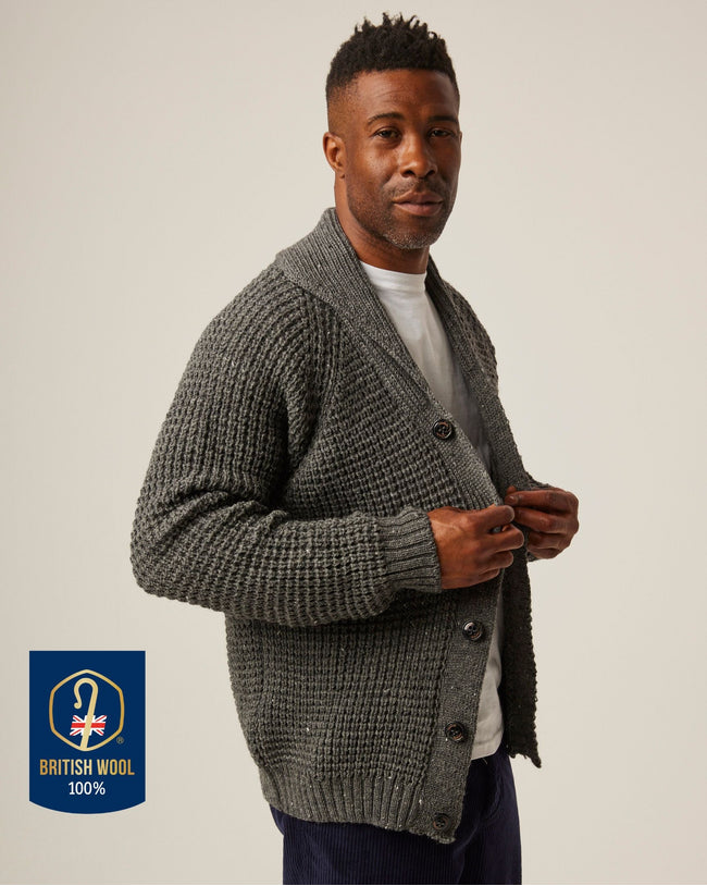 Waffle Shawl Cardigan