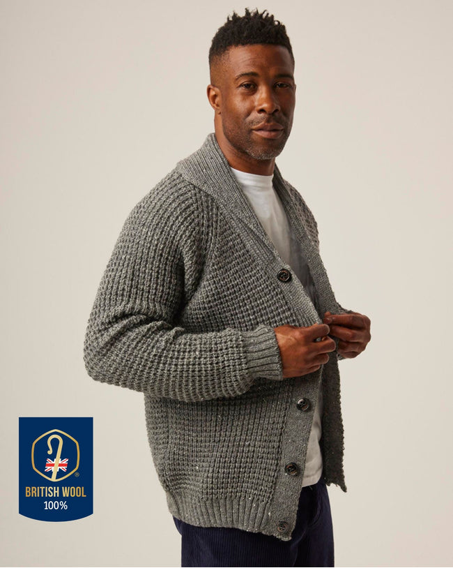 Waffle Shawl Cardigan