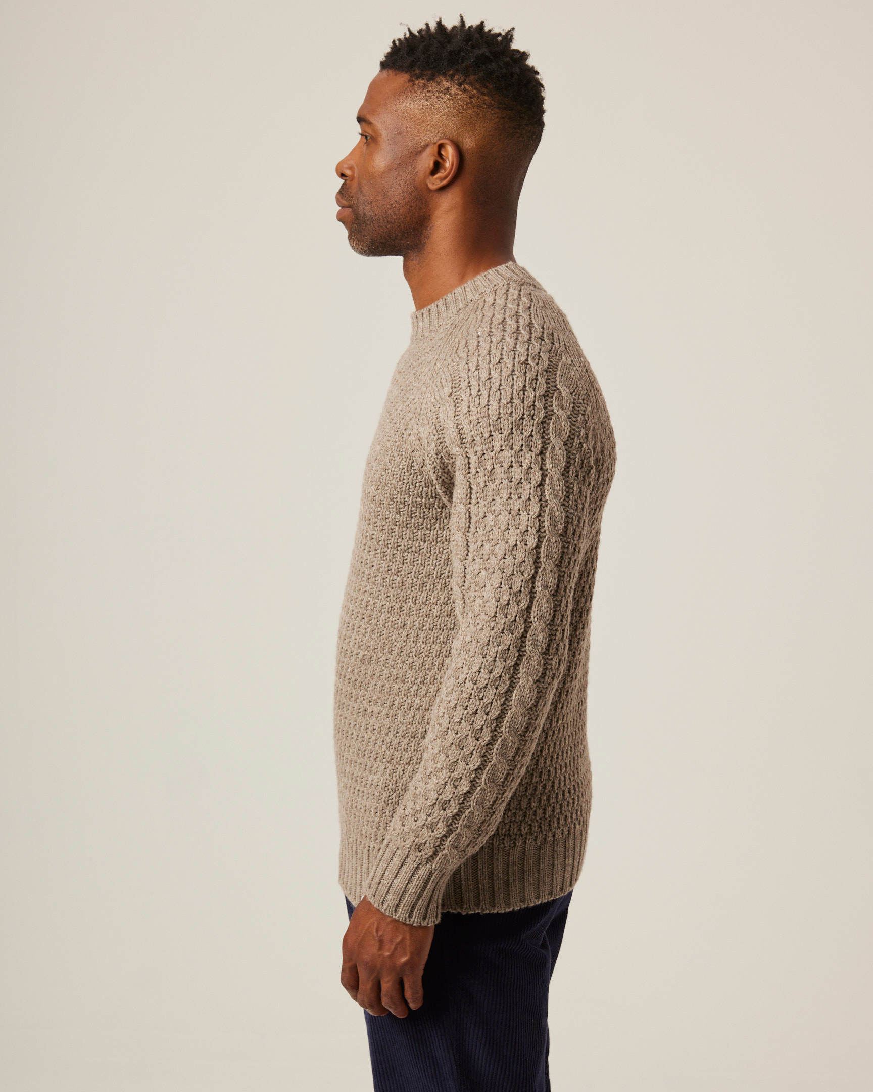 Image of model wearing Winston Crew Jumper. 
