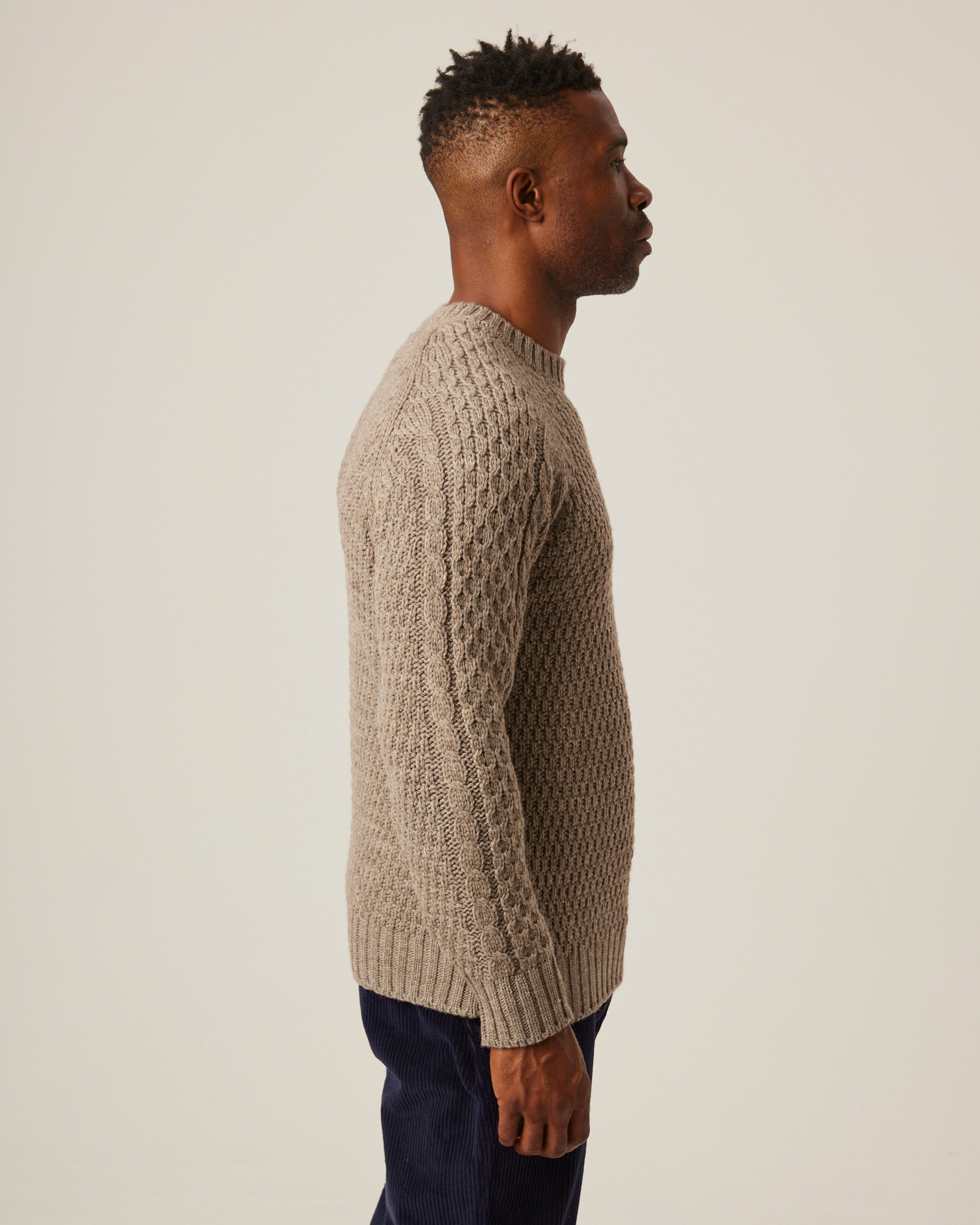 Image of model wearing Winston Crew Jumper. 
