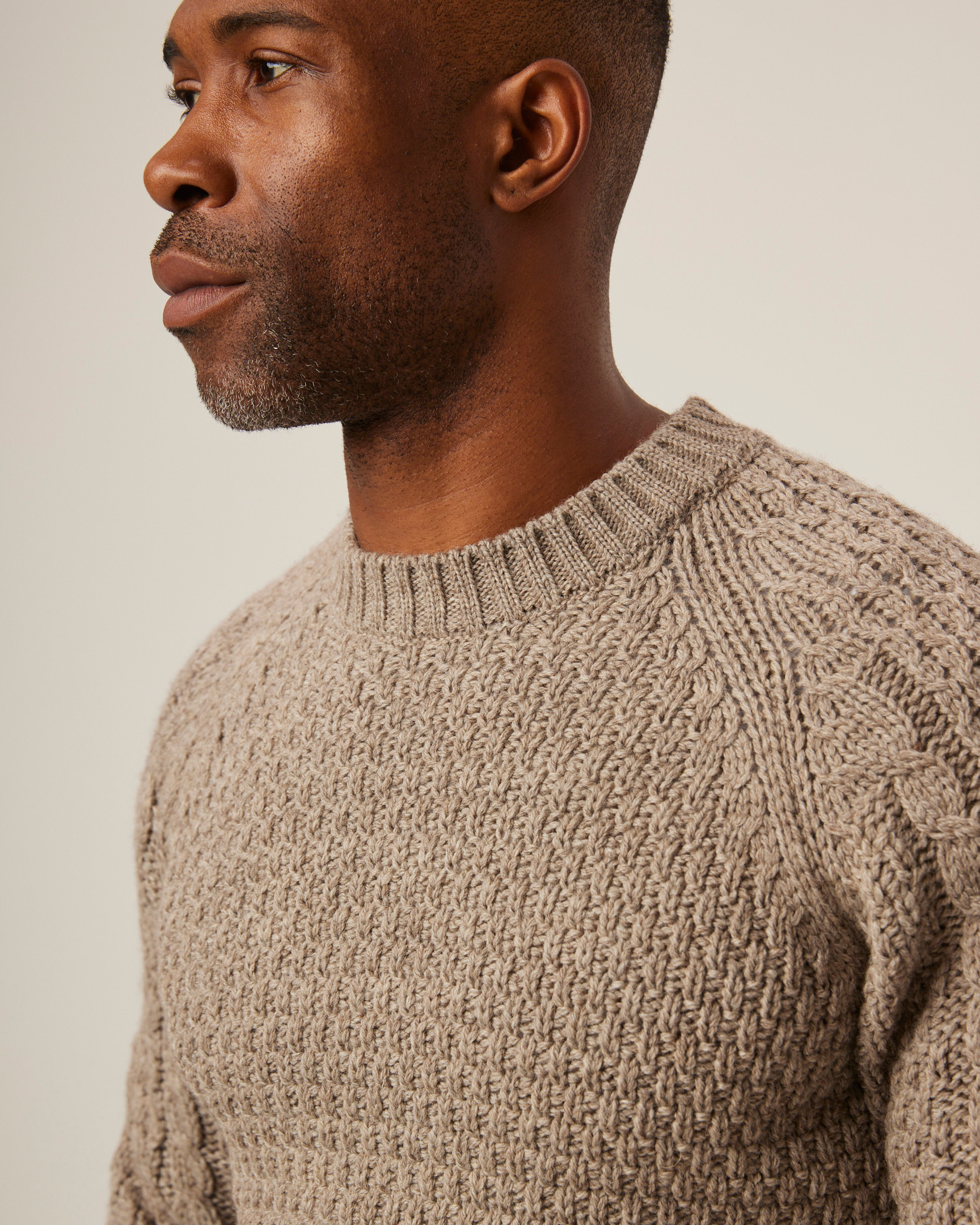 Image of model wearing Winston Crew Jumper. 
